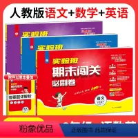 ❤优选3本:[人教版]语文数学英语 三年级下 [正版]2024实验班期末闯关必刷卷一二三四五六年级下册语文数学英语试卷测