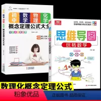 [正版]2册思维导图玩转数学初中数学思维训练物理化学概念定理公式提升记忆力中学考前冲刺初中生一二三7-8-9年级课外阅