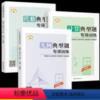 [8年级]计算+几何+代数典型题全套3册 八年级/初中二年级 [正版]八年级上册下册数学配套同步练习册计算题代数几何典型