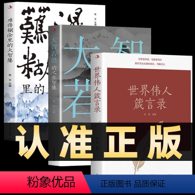 [正版]世界伟人箴言录大智若愚的人生智慧难得糊涂里的大智慧全三册与贤者对话与智者同行经典励志书籍箴言录中外名人名言图书