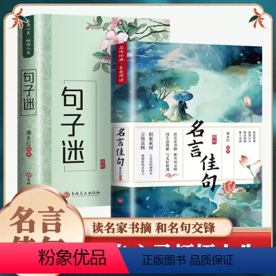 [全2册]名言佳句+句子迷 [正版]句子迷+名言佳句全2册 现代文学 优美句子积累大全打卡 好词好句好段好篇大全 励志格