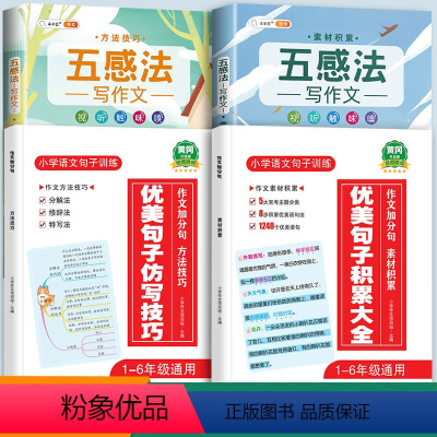 优美句子+方法技巧+五感法 小学通用 [正版]优美句子积累大全小学语文修辞手法专项句式强化训练好词好句好段小学生一年级二