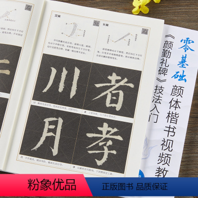 [正版]颜勤礼碑技法入门 零基础楷书视频教程 颜真卿毛笔颜体书法练字帖 米字格基本笔画偏旁部首 王丙申编 北京体育大学