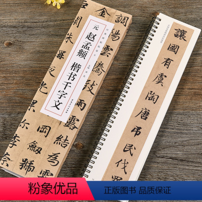 [正版]经典碑帖临摹卡赵孟俯楷书千字文 共二卷楷书近距离学生法帖临摹毛笔书法字帖赵体赵孟頫临帖卡