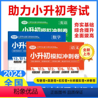 [3科冲刺][小升初模拟冲刺卷]2024语数英 小学升初中 [正版]小升初模拟冲刺卷2024新版六年级总复习必刷题小升初