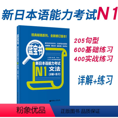 [正版]新日本语能力考试N1蓝宝书文法详解练习日语JLPT训练能力考一级华东理工大学出版社备考2022搭配真题模拟语法