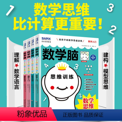 [正版]数学脑给孩子的数学思维训练(4-6岁)日本光辉教育入学准备幼小衔接数字入门1-5年级数字语言模型思维独立思考逻