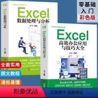 [正版]全2册 Excel高效办公应用与技巧大全+Excel数据处理与分析 表格制作函数计算机应用基础知识电脑自学自动