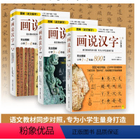 [全3册]画说汉字 1-6年级 小学通用 [正版]画说汉字小学生版全3册1-6年级同步对照 6-12岁儿童汉字接龙大全故