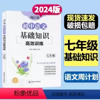 基础知识训练[语文] 七年级/初中一年级 [正版]周计划语文初一年级现代文阅读周计划训练100篇课外文言文阅读周计划训练