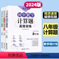[3册数学]计算+代数+几何 八年级 初中通用 [正版]周计划初中数学计算题代数综合题几何题高效训练七7年级八8年级九9