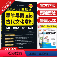 思维导图速记古代文化常识 高中通用 [正版]2024晨读晚练高中思维导图速记古代文化常识图解版常考知识点速记高考语文基础