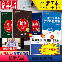 成人练字套装七册 [正版]田英章楷书字帖7000常用字+楷书入门成人练字套装共4册 成人钢笔字帖练字本 钢笔书法字帖入门