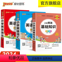 英语词汇+语法+基础知识❤3本套 小学通用 [正版]2024新版小学生英语基础知识英语词汇语法小学3-6年级掌中宝全彩手