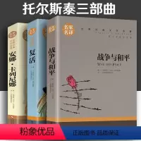 托尔斯泰三部曲全3册 [正版]托尔斯泰三部曲 六年级上册 战争与和平/复活书/安娜卡列尼娜书 原著世界名著列夫托尔斯泰全