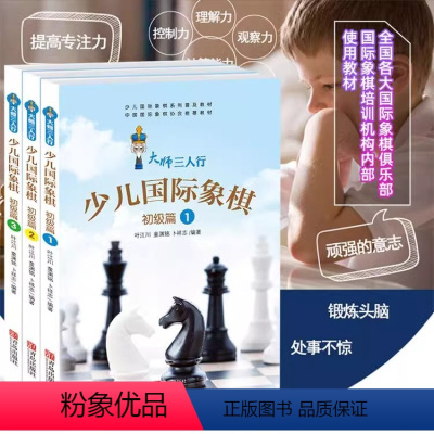 [正版]全3册大师三人行少儿国际象棋初级篇1 2 3国际象棋入门教程书籍国际象棋书战术手册棋谱一步杀国际象棋棋谱大全书