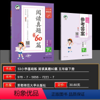 语文 五年级下 [正版]2024春季小学语文阅读真题60篇五年级下册通用版53小学基础练5年级文学性文本说明性文本非连续