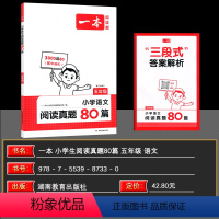 语文 小学五年级 [正版]2025版一本小学生阅读真题80篇五年级语文41所名校名师8大类阅读技巧速取阅读高分包含名著非