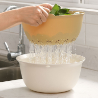 孙小美 红色圆点沥水筛洗菜盆两件套(门店引流推荐礼品)(一箱72个)