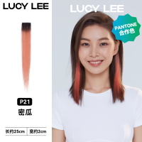 LUCY LEE魔法球挂耳染梦游系列接发挑染一片式隐形时尚造型假发女 密瓜25cm