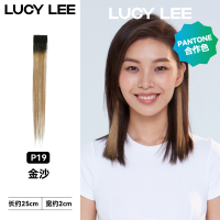 LUCY LEE魔法球挂耳染梦游系列接发挑染一片式隐形时尚造型假发女 金沙25cm