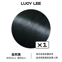 LUCY LEE女明星人手N片假发片补发增发片增发量神器蓬松隐形男女 自然黑25cm