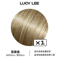 LUCY LEE女明星人手N片假发片补发增发片增发量神器蓬松隐形男女 亚麻金40cm