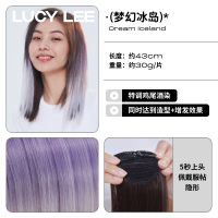 LUCY LEE鸡尾酒染增发片假发片接增发蓬松垫发根彩色隐形头顶补发 梦幻冰岛