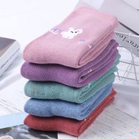 5双 兔子加厚毛圈袜 5双 冬季女士保暖厚棉袜加厚加绒毛线袜中筒毛圈袜睡眠长袜地板袜