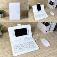 白色键盘+鼠标 梯形安卓插口+type-c转接头 手机平板通用外接键盘鼠标套装云电脑我的世界练习打字辅助游戏