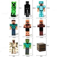 我的世界玩具模型9件套积木人偶公仔史蒂夫苦力怕人物儿童礼物