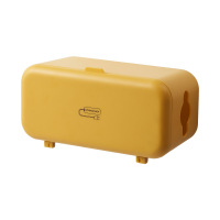 黄色 壁挂式电线收纳盒数据线电源线插座理线收线盒充电器插排集线器盒