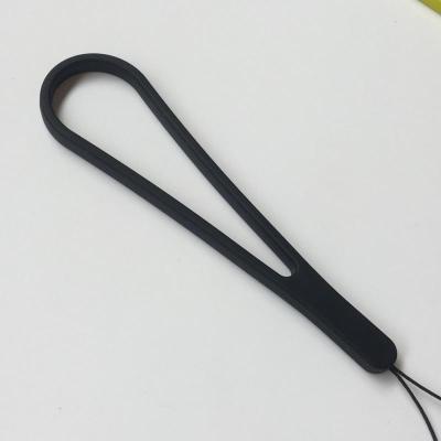 黑色 索尼MP3播放器手绳相机挂饰苹果三星短绳手腕绳硅胶通用手机挂绳