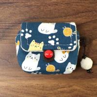 招财猫(蓝)-1 适用Philips飞利浦 UT102S无线蓝牙耳机充电盒保护套收纳袋防划包