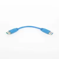 蓝色 USB3.0公对公 20CM 其他 usb3.0公对公双头移动硬盘盒数据线车载mp3散热器通用充电连接线