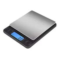 黑色英文1kg/0.1g+电池 家用厨房秤小型电子秤精准0.01g珠宝秤烘培克数克称食物称重天平