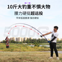 远投2.7米裸竿[只有鱼竿] 狼王乐钓海竿海杆抛竿套装全套远投竿超硬短节海钓鱼竿碳素甩杆套