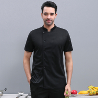 SC全身透气网短袖黑色 M 全透气网厨师工作服短袖饭店西餐厅后厨房加大加肥薄款夏季男衣服