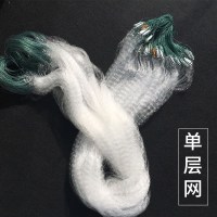 单层*1米高半指20米长沉网 鱼网粘网三层渔网网n指丝网挂网沉网浮网半鱼捕小渔单层一指白条