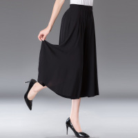 Z9 XL(2尺1-2尺3) 中老年女裤夏季薄款九分裤宽松阔腿裤垂感妈妈裙裤八分松紧腰裤子