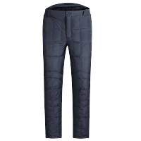 藏青色 M 建议80-100斤 南极人中老年羽绒裤男女士内外穿加厚大码棉裤爸爸高腰白鸭绒裤子