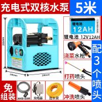 12AH锂电池双核水泵 5米管+3个喷头(打药+浇菜+冲洗) 充电水泵浇菜神器浇水机家用田园自吸便携农用户外浇地抽水泵1