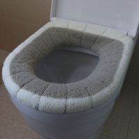 白卡其 加厚款 马桶坐垫加厚座便套坐便器垫圈毛绒U方形O型坐便套垫子通用马桶垫