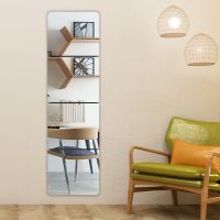 超清直角镜 22*22厘米四片赠海绵胶 镜子贴墙穿衣镜粘贴家用拼接组合化妆镜自粘学生宿舍试衣镜全身镜