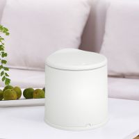 珍珠白-弹盖 桌面垃圾桶办公桌客厅茶几卧室床头厨房按压式弹盖迷你简约垃圾桶
