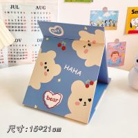 爱心小熊+便携小圆镜 送装饰贴纸破损包赔 折叠镜子ins女学生韩版可爱宿舍镜子梳妆台桌面化妆镜拍照镜子