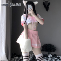 粉色(上衣+短裙) 均码(建议体重80-110斤) 情趣内衣性感睡衣骚激情挑逗床上套装大码校园jk制服诱惑睡裙衣服