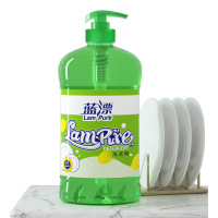 蓝漂洗洁精柠檬清香2kg大桶厨房果蔬洗涤剂洗碗厨具清洗家用装