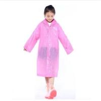儿童粉色手腕束口 均码 非一次性轻便雨衣成人儿童旅行户外徒步透明防水漂流旅行加厚雨衣