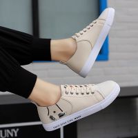 S782卡其 44 夏季帆布鞋男小白鞋休闲板鞋男士布鞋男鞋低帮透气黑白色男鞋子